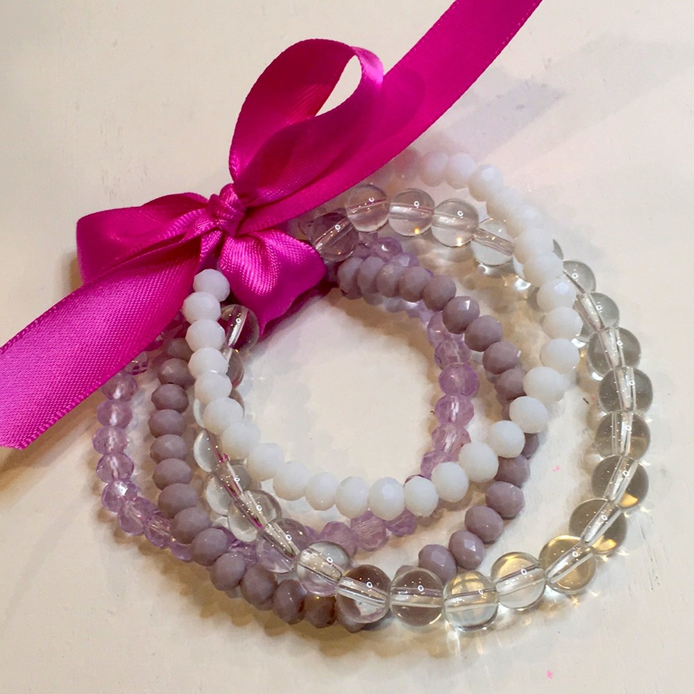 Faux Crystal Bracelet Set
